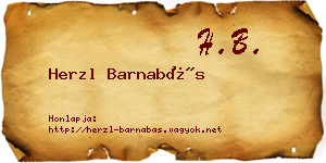 Herzl Barnabás névjegykártya